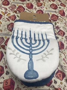 Nwt Cuisinart 2 Pk Heat Resistant Mini Oven Mitts Menorah - Picture 1 of 7