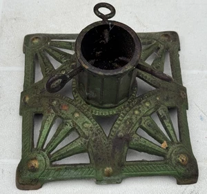 alter Weihnachtsbaumständer Gusseisen grün - Christbaumständer 710 E Baumständer - Bild 1 von 7