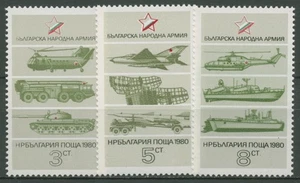 Bulgaria 1980 Ejército Popular Aviones Tanques 2930/31 MNH. - Imagen 1 de 1