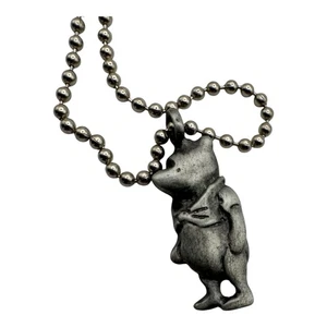 Vintage Disney Winnie the Pooh Pewter Pendant Necklace – 3D Bear Charm - Bild 1 von 7