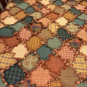 Queen Size Donna Sharp Campfire RagtopQuilt 90" X90" Vtg 2003 Stitched Signature - Picture 1 of 4