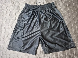 Adidas Basketball Shorts Mens Large Gray Vintage Shiny Silky Dazzle Satin - Picture 1 of 3