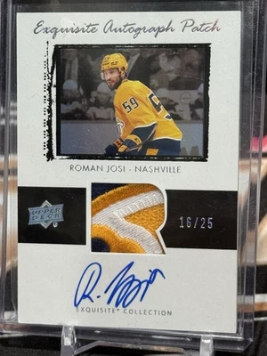 2021-22 UD THE CUP EXQUISITE COLLECTION AUTOGRAPH PATCH  ROMAN JOSI  16/25 - Image 1 of 3