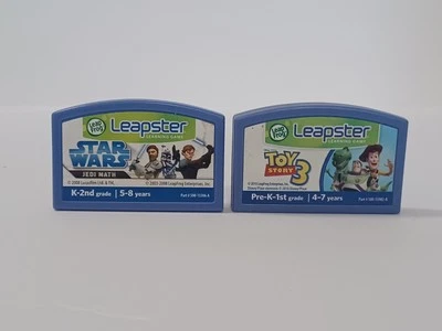 Lot of 2 Leapster Leap Frog Games Cartridge Star Wrs Jedi Math & Toy Story 3 - Image 1 of 4