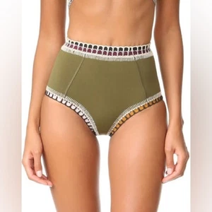 KIINI Zaunkönig hoch geschnittene Bikinihose in Olivgrün Small - noch voller Preis 140 $ - Bild 1 von 16