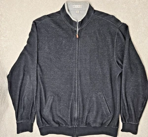 Peter Millar Herren Medium Pullover Jacke Full Zip Schwarz Langarm 2 Taschen - Bild 1 von 13