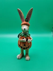 Jaspis Hase Kürbis Häschen Ornament. Halloween Hase Figur Cottagecore - Bild 1 von 2