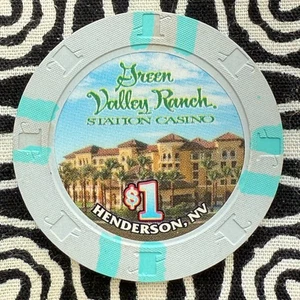 Green Valley Ranch $1 Henderson, Nevada Poker Gaming Casino Chip V827 - Picture 1 of 1