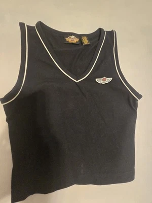 Regata feminina Harley Davidson 100º aniversário preta tamanho G estado perfeito - Imagem 1 de 4