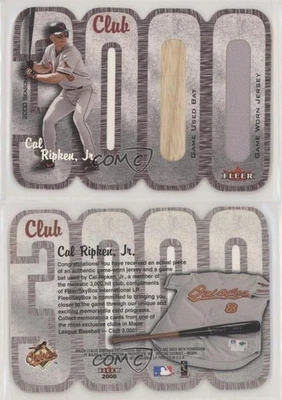 Коллекционные бейсбольные карточки 2000 Fleer 3000 Club Cal Ripken Jr (Bat and Jersey) HOF - Изображение 1 из 2