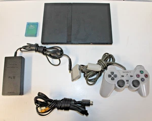 Sony PlayStation 2 Slim Anthrazit Schwarz Spielekonsole (SCPH-75001CB) - Bild 1 von 15