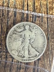 1936-D Walking Liberty Half Dollar Fine+ - Picture 1 of 3