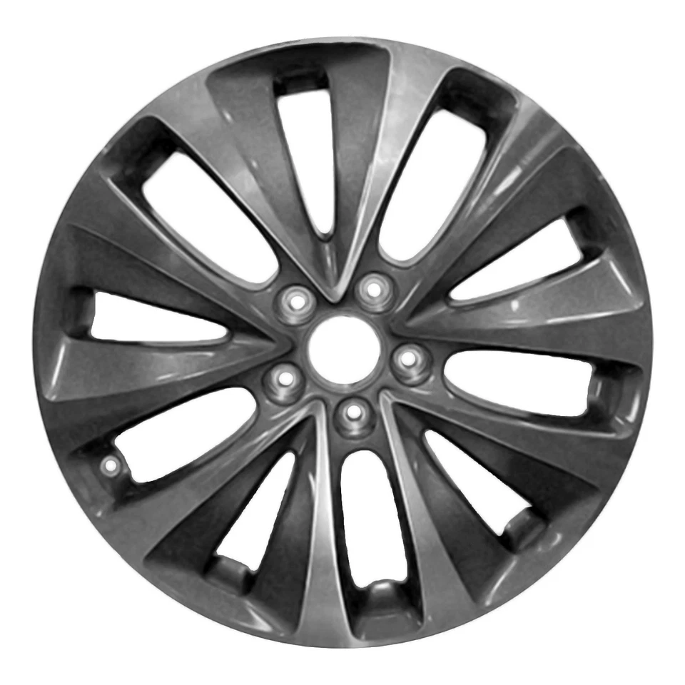 19x8 10 Spoke Refurbished Aluminum Wheel PVD Dark Chrome 560-71820 - Image 1 of 1