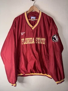 Vintage Florida State Seminoles Pullover Herren 2XL Windbreaker Reebok 28x30  - Bild 1 von 8