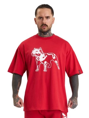 T-shirt Amstaff logo 2.0 rosso bianco uomo manica corta - Immagine 1 di 4