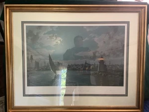 John Stobart "Nantucket Island Port by Moonlight” Signed/Numbered, Quality Frame - Picture 1 of 11