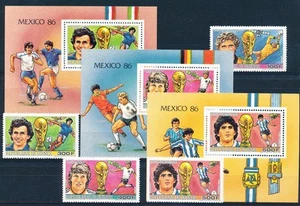 LS38229 Guinea 1986 Mexico football cup soccer fine lot MNH - Imagen 1 de 1