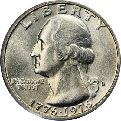 1976-S Washington Quarter Silver PCGS MS67 Blazing Gem Strong Strike - Image 1 of 4