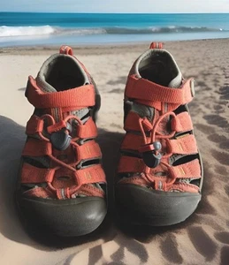 KEEN NEWPORT H2 WATERPROOF SPORT SANDALS LIGHT-ORANGE PRESCHOOLERS SIZE 1Y - Picture 1 of 6