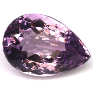 21.71 CT. Unheated Purple Brazil Amethyst Pear 14 x 22 mm. - Bild 1 von 4