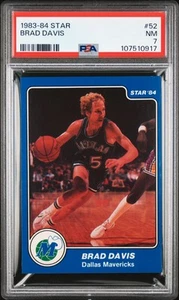 1983-84 Estrella #52 Brad Davis PSA 7 Dallas Mavericks - Imagen 1 de 2