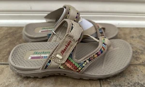 Skechers Reggae Mad Swag Damen Gr. 6,5 Beige Sandalen - Bild 1 von 6
