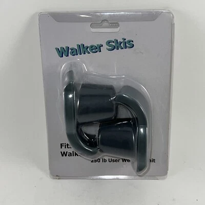 Walker Ski Glides Gris Universal Resistente 1 PAR 250 lb Límite de Peso del Usuario Foto 1 de 4