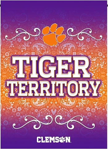 NCAA  Clemson Tigers 13" X 18" Floral Garden Flags Cover