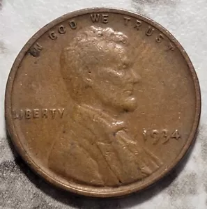 1934 P Lincoln Wheat Penny BIN484 - Bild 1 von 2