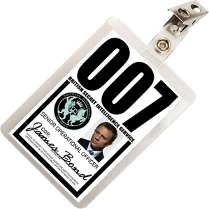 James Bond 007 MI6 SIS ID Badge Name Tag Card Prop for Costume & Cosplay JB-2 - Picture 1 of 2