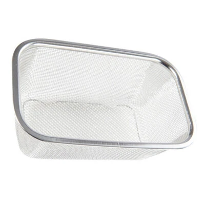 Stainless Steel Square Basket Fruit Vegetable Colander Washing Metal - Image 1 of 4