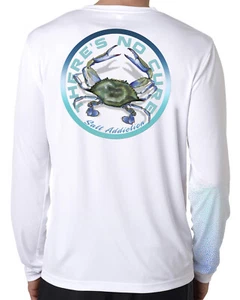 Salt Addiction Blue Crab t shirt long sleeve microfiber saltwater uv 50+ diving - Picture 1 of 2