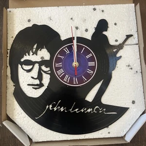The Beatles John Lennon Wall Art Vinyl Record Clock One Love Home Decor NOS - Picture 1 of 5