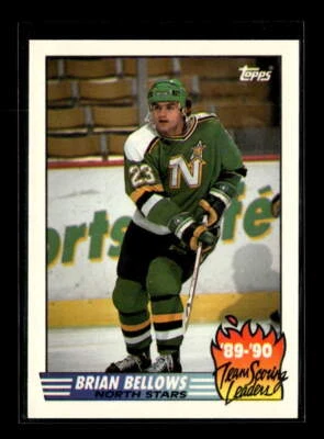1990-91 Topps #15 Brian Bellows Team Scoring Leaders - Image 1 of 2