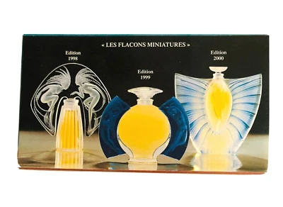 LALIQUE MINIATURA PERFUME ULTIMATE COLLECTION 1998,1999,2000 3 PIEZAS/JUEGO NUEVO EN CAJA Foto 1 de 3