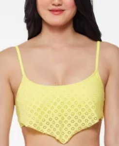 Jessica Simpson Women's Yellow Eyelet Bandana Stretch Lined Adjustable Size Med - Picture 1 of 1