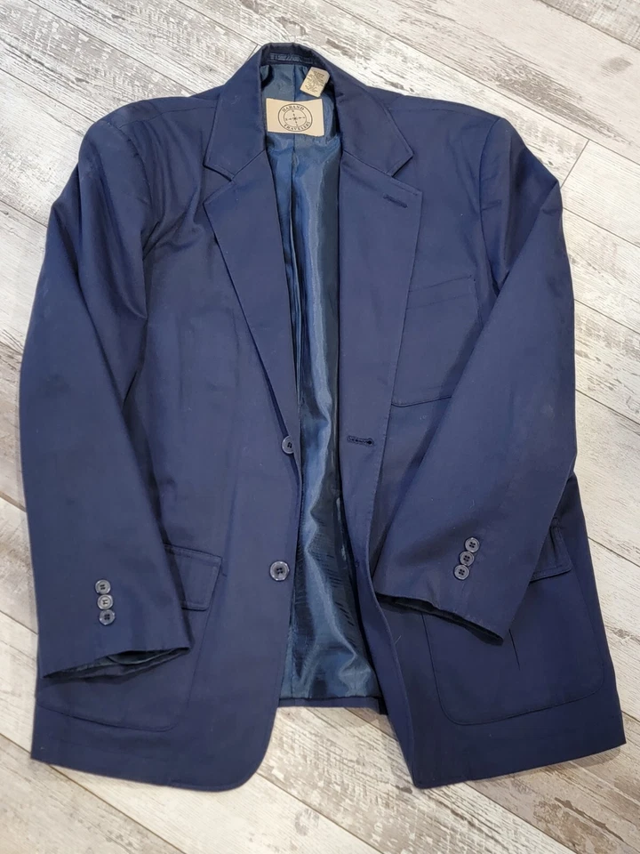 Мужская большой Haband путешественников повседневный блейзер синий легкий куртка хлопковая смесь - Изображение 1 из 4