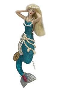 Vintage Katherine's Collection Mermaid Ocean Ornament 8” Pearls Marked Realistic - Picture 1 of 8