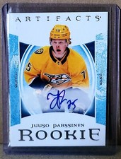 22-23 UD Artifacts JUUSO PARSSINEN Rookie RC Autograph XVIII Nashville Predators