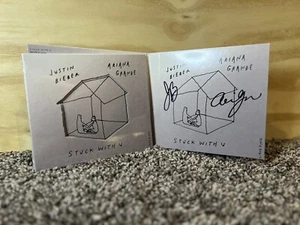 ARIANA GRANDE & JUSTIN BIEBER Stuck With U CD Single mit SIGNIERTER Hülle - Bild 1 von 1