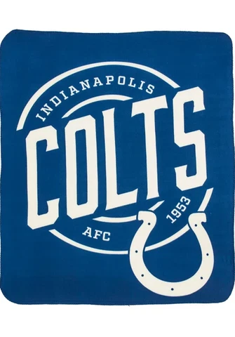 New NFL Indianapolis Colts Helmet Logo Soft Fleece Throw Blanket 50" X 60" Cover