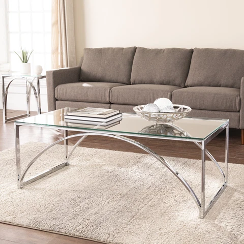 SEI Stevenly Glass-Top Cocktail Table Cover
