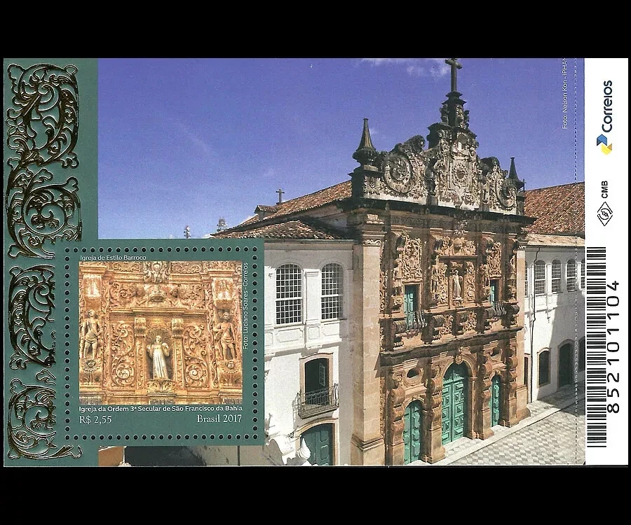 Igreja estilo barroco 2017 Brasil arquitetura архитектура tintas metálicas douradas - Imagem 1 de 3