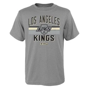 NHL Youth Boys 8-20 Kings Classic Stripe Short Sleeve Tee, L(14-16), Heather ... - Picture 1 of 2
