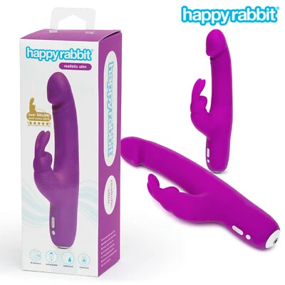 Happy Rabbit Slimline Realistic G-Spot Rabbit Vibrator Vibratore Donna Sottile - Bild 1 von 4