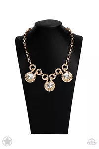 Paparazzi Blockbuster Halskette - hypnotisiert - Gold - Bild 1 von 9