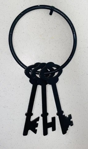 Large Metal Key Set Jailers Skeleton 3 Keys Wall Decor Cover