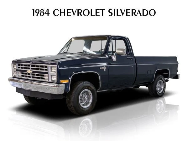 Chevrolet Silverado 1984 camioneta pickup en azul letrero de metal nuevo: 12x16" envío gratuito Foto 1 de 1