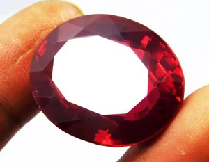 69.50 Ct Natural Mozambique Blood Red Ruby Oval Cut Loose Gemstone Certified - Picture 1 of 8