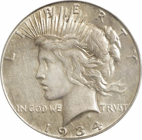 1934-S PCGS XF45 Peace Silver Dollar 253106 Cover